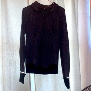 lulu half zip black define jacket